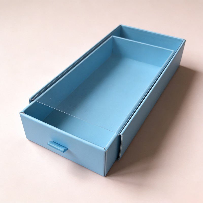 Wholesale Cosmetic Box for False Lash with Plastic Window Tray, Empty Magnetic Drawer  Box Eyelash  Paper Box with Sleeve