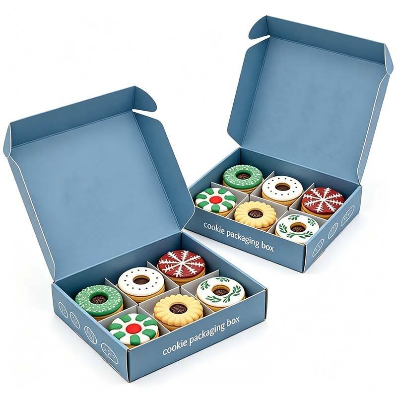 Food Grade Paper Doughnut Cake Wholesale Disposable Bakery Packaging Snack Donuts Box Foldable Custom Food Box - Image 4