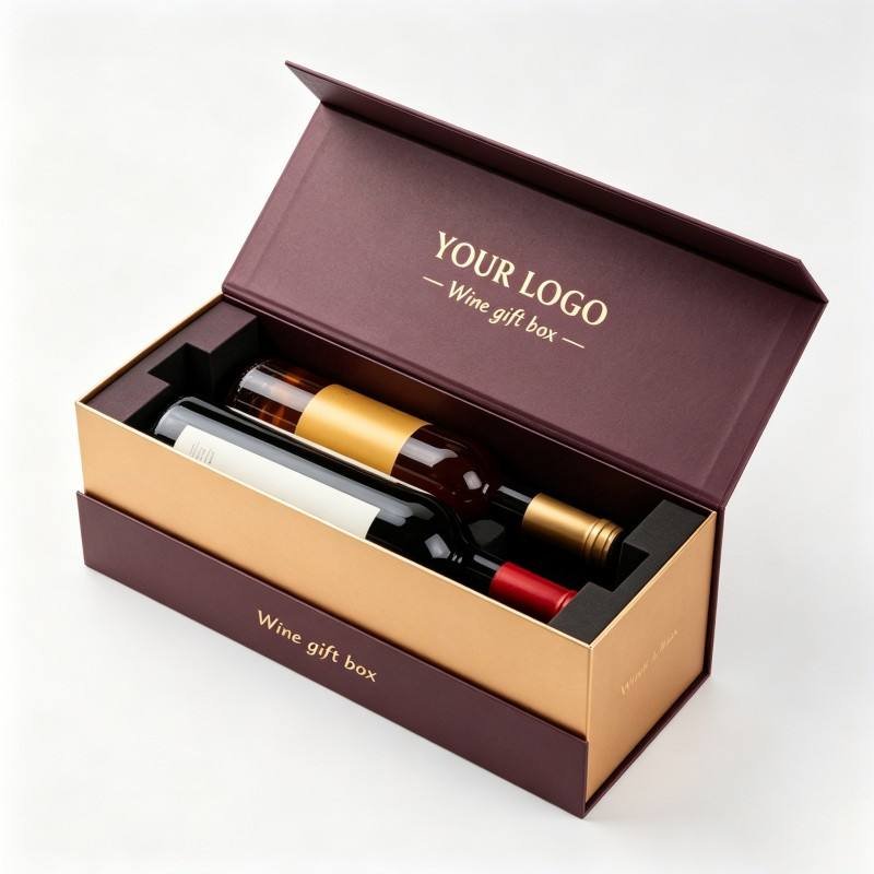 Wholesale Luxury Wine Boxes with Embossing Custom High Quality Wine Champagne Packaging Box Soy Ink Wine Magnetic Box