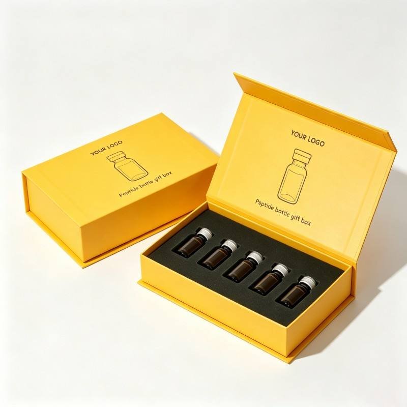 Digital Print Logo Custom Magnetic Closure Peptide Packaging 3ml Vial Cajas De Peptides Rigid Paper Boxes Premium for Peptide