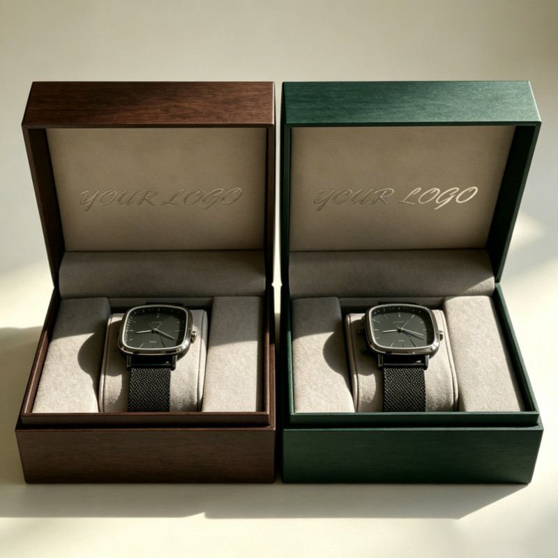 Wholesale Rigid Box for Watch with Magnetic Jewelry Accessories Box Customized logo Watch Box with Foam - Image 4