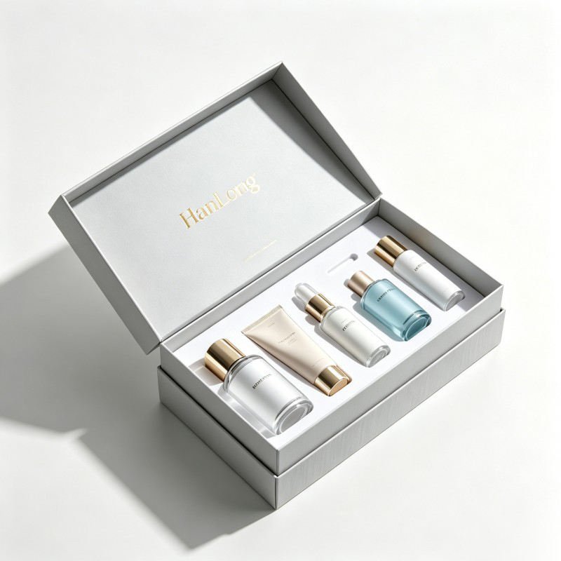 Wholesale   Cosmetic Skin Care Products Magnetic Box Customized Essential Oil Lotion Package Face Cream Skin Care Paper Box