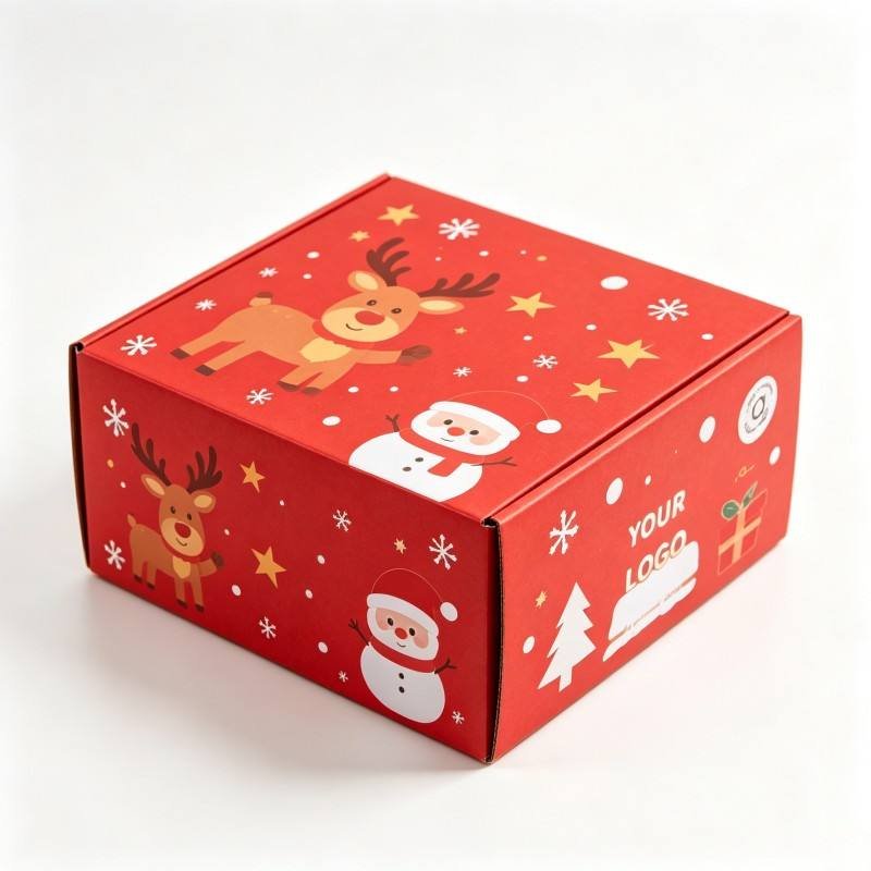 Customized Logo Festive Christmas Gift Packaging Box Eco Friendly Christmas Gift Box Soy Ink High Quality Gift Box - Image 4