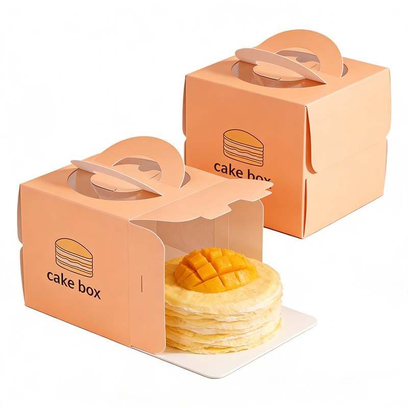 Hot Sale Custom Logo Luxury Bakery Donut Paper Box Take Away Birthday/wedding Cake Dessert Bakery Packaging Paper Boxes