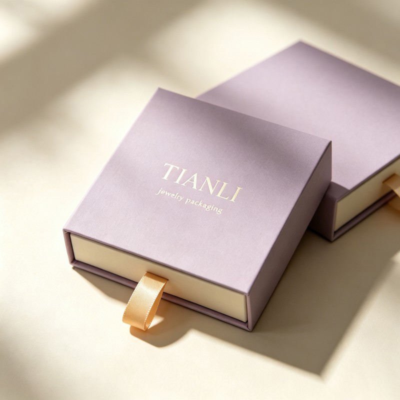 Hot Selling Customized Drawer Box for Jewelry  Necklace Rings Packaging Jewelry Rigid Paper Box