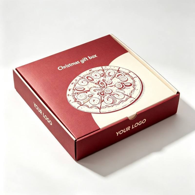 Wholesale Custom Corrugated Pizza Box Disposable Takeout Pizza Container for Pizza Delivery Cardboard Pizza Carton - Image 5