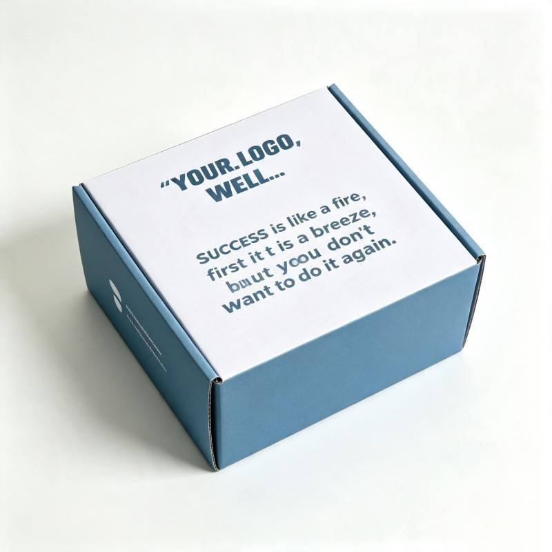 Matte Blue Corrugated Shipping Box Postal Packaging Mailer for Garment Transport Wholesale Cardboard Mailing Box with UV Coating - Image 5