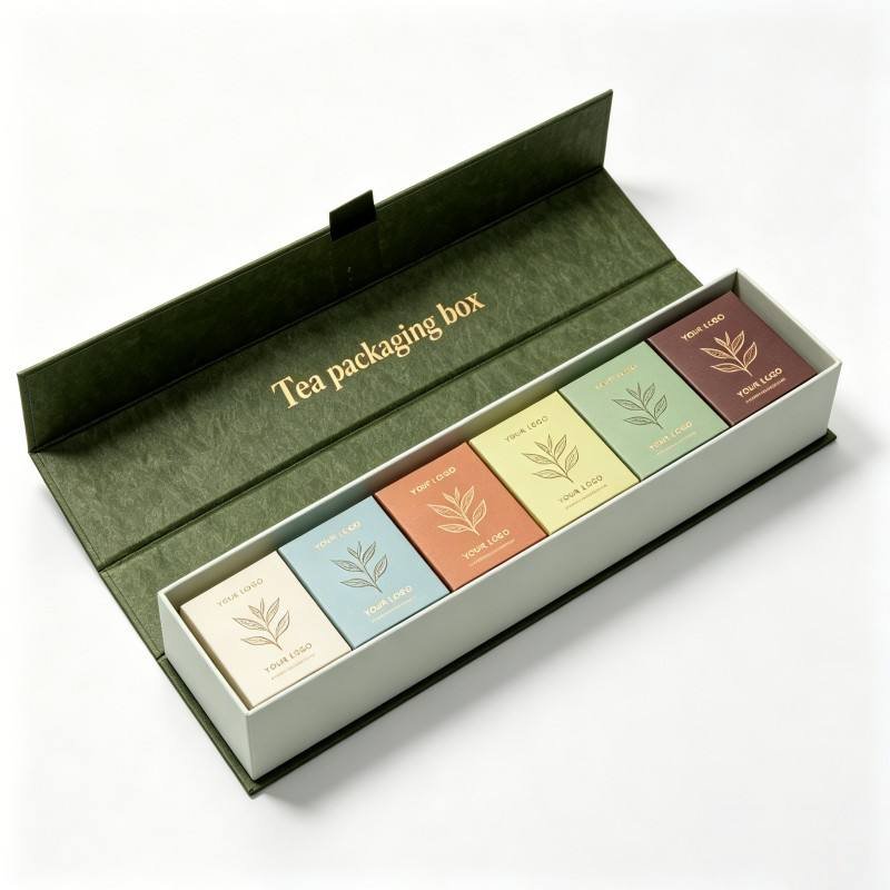 Hot Sale Wholesale Luxury Tea Bag Box Custom Rigid Cardboard Gift Tea Box High Quality Digital Printing Tea Box